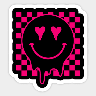 Melting Pink Smile Funny Smiling Melted Dripping Face Cute Sticker
